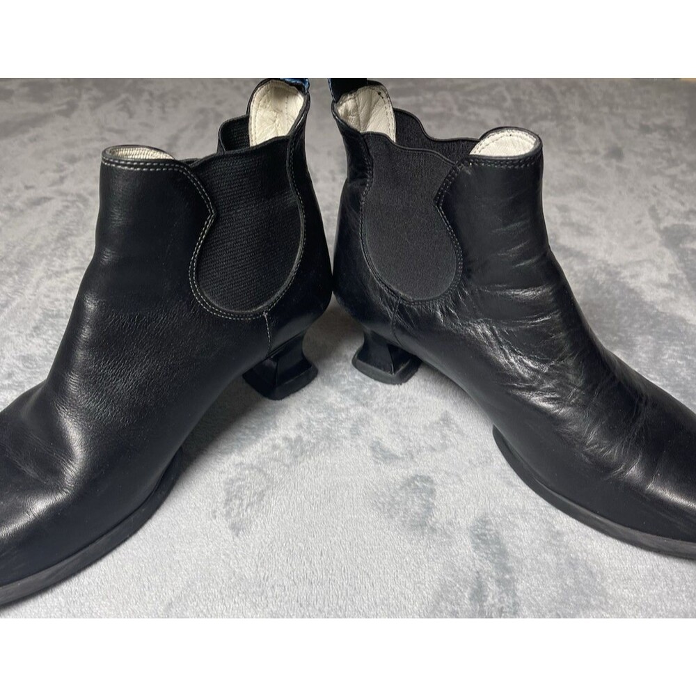 John Fluevog Wearever womens black boots 6.5 avant guard gothic 20's retail $498 - Picture 2 of 8